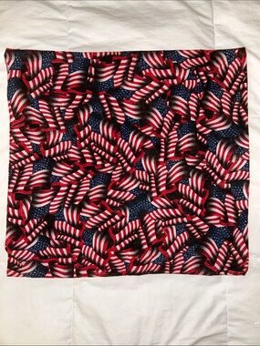 Patriotic Flag Print Scarf - Red, White & Blue
